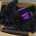 Gothic Cat Tree with Coffin Cat Bed, Hammock, Spider & Bat Goth Cat Toys - 35 Inch Tall Coffin Cat Tree with Luxurious Gothic Bed Experience Black and Purple