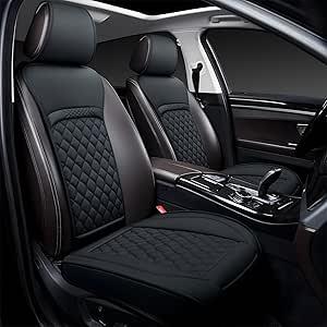 Joy Forserve Front Car Seat Covers for Volvo,Leather Waterproof Seat Protector Custom Fit Volvo XC90 XC60 XC40 V60 C40 V90 S70 S40 S60 S90,2 Pack,Black