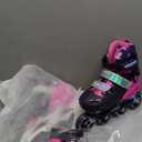 2PM SPORTS Inline Skates for Kids Boys Girls Ages 5-8 8-12 3-5 4-8 6-12 with Light Up Wheels, Adjustable Children's Roller Skates Blades for Toddler Beginner Youth Indoor Outdoor (Medium - Big Kid, Purple Pink)