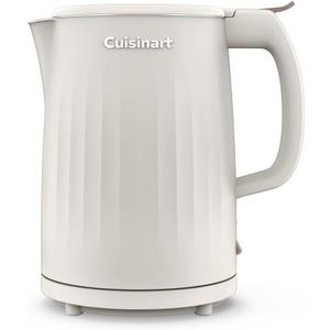 Cuisinart Soho 1-Liter Double Wall Electric Hot Water Kettle, Tea Kettle with Stainless Steel Interior, One Touch Operation to Boil Water for Tea, Hot Cocoa, or Instant Oatmeal, CK-10TR, Truffle