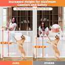 160" Retractable Baby Gates Extra Wide Dog Gate, Long Child Safety Gate, 37" Tall Toddler Pet Gate Mesh Gate with Reinforced Strips for Doorways, Stairs, Hallways, Outdoor & Indoor Large Openings