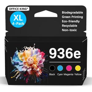 936XL 936e Ink Cartridges Combo Pack Replacement for HP 936e Ink 936XL Black and 936 Color Combo Pack for HP OfficeJet Pro 9125e 9120e 9730e 91309135e 9122e 9128e 9110b 9120b9130b 9130e.(with chip)