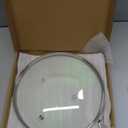 10 Inch Clear Tempered Glass Pan Lid Replacement with Stainless Steel Arch Handle, Oven Safe Up to 356F (180), Silver