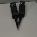 2 Sets Artificial Cemetery Flowers,Memorial Flowers,Beautiful Arrangements for Headstones,Black Plastic vase with Drainage Hole Long Spikes Outdoor Memorials(Dark Blue)