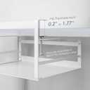 Nxconsu 2Pack Under Shelf Storage Basket Organizer Hanging Holder for Kitchen Cabinet Pantry Cupboard Closet Desk Bookshelf Organization Space Saver Heavy Duty Slide-in Adjustable Mounting Clamp White