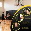 Gym Wall Padding 1 Piece 2" High-Density Thick Foam Wall Protector, 23.6''x60'' Shock-Absorbing Anti-Collision Safety Pad for Basketball Court, Taekwondo, Garage, Basement, Indoor Gym (Black) (Black)