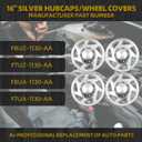Dasbecan Hubcaps Compatible with Ford E150 E250 E350 Econoline Van 1998-2023 16 inch 8 lugs Wheel Cover Replaces# F8UZ-1130-AA F7UZ-1130-AA F8UA-1130-AA F7UA-1130-AA