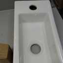 Small Bathroom Sink Wall Mounted Bathroom Sink Rectangle Ceramic Wash Basin Right Hand (Right Hand)