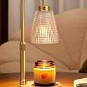 Innqoo Wood Color& Amber Candle Warmer Lamp with Timer, Dimmable Candle Warmer for Jar Candles, Height Adjustable Wax Melts Warmer, Birthday Gifts for Women Mom, House Warming Gifts New Home Decor