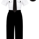 Kids Pilot Costume for Boys Airline Captain Pilot Uniform for Boys’ Career Day Dress Up Airline Costume Gifts,for 9-10 years.