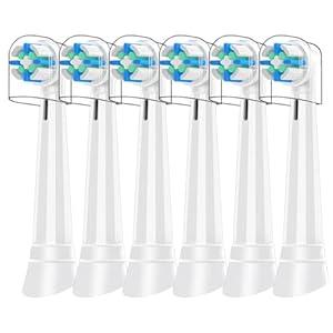 6 Pack IO Replacement Heads Compatible with Oral B iO 2 3 4 5 6 7 8 9 10 Deep Clean Series Electric Toothbrush, Toothbrush Heads Compatible with Oral B iO for Plaque Removal (White)