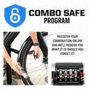Kryptonite KryptoLok Combo Bike U-Lock, Anti-Theft Security, 12.7mm Steel Shackle, 4-Digit Resettable Combination, U-Shape, Black