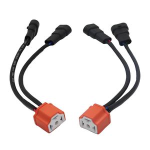 2Pack Headlight Bulb Conversion Plug and Play Wire Adapter Sockets Compatible with JDM/EDM 9006 9005 to H4 Headlight