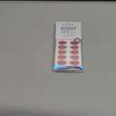 BTArtbox French Tip Press On Nails  Pink Aurora, LampCurable 3D Gold Line Short Almond Press On Nails with Glue and Adhesive Tabs for Women in 16 Sizes  32 Soft Gel Glue On Nails Kit