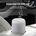 Waterless Essential Oil Diffuser - 120ml Portable Aroma Diffuser for Home Office Car, Ultra-Quiet Cordless Scent Diffuser with 3 Modes, Long-Lasting Fragrance (White)