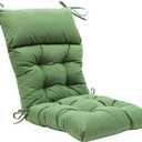 QILLOWAY Indoor/Outdoor High Back Chair Cushion,Spring/Summer Seasonal All Weather Replacement Cushions. (Dark Green)v