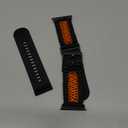 BINLUN Watch Band Compatible with Apple Watch 44mm 45mm 46mm 49mm, Braided Paracord Nylon Watch Strap Replacement Compatible with iWatch Ultra/Ultra 2 Series 10/9/8/7/6/5/4/SE/SE2/3/2/1 for Men (Black,Orange)