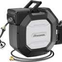 1/2" x 100 FT Heavy Duty Retractable Garden Hose Reel Black
Garden Hose Reel 180"Swivel Wall Mount, UV Resistant, Slow Self RetractSystem, Upgraded Any Length Lock, 10 Pattern Nozzle