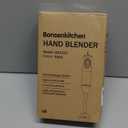 Bonsenkitchen Hand Blender, Immersion Blender with 2 Mixing Speed, Electric Handheld Mixer Portable Stick Mixer with Stainless Steel Blades for Soup, Smoothie, Puree, Baby Food