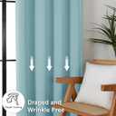 Simplebrand Ava Aqua Blackout Curtains for Bedroom 72 Inch Length 2 Panels Set, Privacy Thermal Insulated Rod Pocket Window Curtains for Patio French Door Front Door, W40 x L72 Inch, Aqua