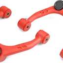 2-4 Lift Aluminum Front Upper Control Arms for 2014-2018 Chevy Silverado GMC Sierra 1500, 2015-2020 Chevy Suburban 1500, Tahoe, GMC Yukon, Yukon XL - Wrinkle Red