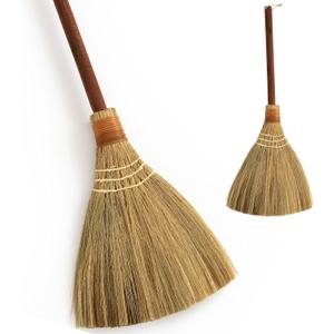 Natural Whisk Sweeping Hand Handle Broom - Vietnam Handmade Straw Soft Broom Design for Home, Kitchen, Grage, Bedroom 12.2" Width, 28.35" Length