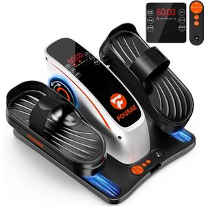 Under Desk Elliptical, Upgraded 15 Adjustable Speeds Leg Exerciser While Sitting for Seniors with Forward & Reverse Direction, Ellipse Leg Exerciser with Touch LED Display Monitor and Remote Control