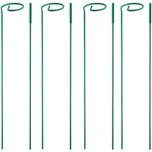 PFNRTH 4 Pack Plant Stakes,Plant Support Stakes for Two Sizes(16 or 32 Inches),Plant Stakes for Outdoor Plants,Garden Flower,Tomato(Green)