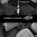 Custom for 2019-2025 2026 BMW X7 6 Seat Floor Mats 3 Rows Cargo Trunk Liner and 3rd Backrest Mtas All Weather TPE Protection Mats Fit BMW X7 40i 50i M Accessories (Only for X7 6 Seat Full Set)