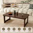 Japanese Folding Floor Table Foldable Coffee Tables Low Tables Versatile for Sitting Dining Table Tea Tatami Desk No Assembly Unique (39.4 * 19.7 * 11.8 inch)