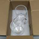 Borosilicate Glass Mugs 19 oz Set of 2, Extra Large Clear Glass Cup with Handle for Coffee Tea Beverage, Hot/Cold Drinking Glasses, wide mouth.