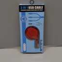 GLOGO 3 in 1 Retractable Charging Cable [3A,3FT] Multi USB Cable Fast Charger Cord for Phone, Samsung, iPad, Tablets, Switch and More (Red)