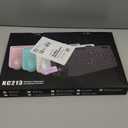 Wireless Keyboard and Mouse Combo - Full-Sized Ergonomic Keyboard with Wrist Rest, Phone Holder, Sleep Mode, 2.4G Quiet Keyboard for PC Laptop, Complete Work Setup for Office or Home -Trueque KM23 (1 PACK, Black)