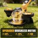 11-Inch Weed Wacker Cordless Compatible with DEWALT 20V MAX Battery | Electric Weed Eater, Grass Trimmer/Edger/Mini Mower/Brush Cutter, 4 Types Blades, Brushless Motor, Lightweight, No Battery