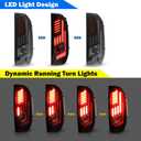 WOLFSTORM LED Tail Lights Fit for 2014-2021 Toyota Tundra, Tail Lights Assembly Replacement for Toyota Tundra Pickup,Smoked Lens