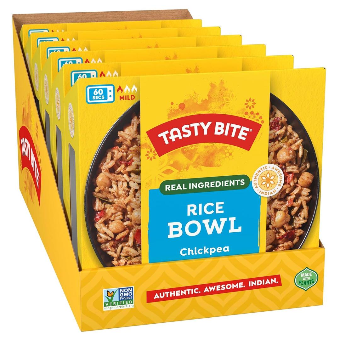 Tasty Bite Chickpea Biryani Rice Bowl, Ready to Eat, Microwaveable, Gluten Free, 7 Ounce (Pack of 6) (BBD March 31 2026)