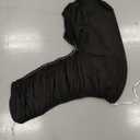 ANWUCHEN Rectangle Ottoman Cover - Stretch Storage Slipcover With Elastic Bands and Ties, Removable Bench Cover, Jacquard Folding, Black, 35x16x15