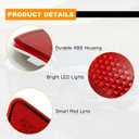 2Pcs Rear Bumper Reflector Light Lamp Compatible with Jeep Grand Cherokee 2011-2021, Dodge Journey 2011-2020, Compass 2011-2017 Replaces 57010720AC 57010721AC(Red Lens, Left and Right)