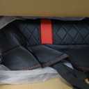 for Ford Bronco Seat Covers 4 Door 2021 2022 2023 2024 2025 2026, Custom Fit Leather Car Seat Cover Full Set, Luxury SUV Interior Protectors Accessories, Black Red NOT for Raptor Sport