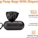 Amazon Basics Dog Poop Bags with Dispenser, 600 Count, Enhanced for Guaranteed Leakproof, Unscented, Includes Leash Clip