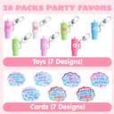 JOYIN 28 Pack Valentines Day Gifts for Kids Classroom, Cute Mini Tumbler Keychain with Valentines Day Cards, Mini Cups for Boys Girls School Classroom Exchange Gift, Party Favor, Classroom Prizes