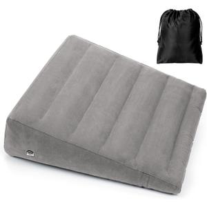 USHMA Inflatable Wedge Pillow for Sleeping, Portable Travel Wedge Pillow for Sitting in Bed, Inflatable Wedge Pillows for Travel, Blow Up Under Knee Pillow