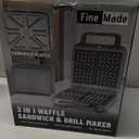 Belgian Waffle Maker with Removable Plates, Waflera Electrica, Large Waffle Iron, 3 in 1 Panini Grill Press Breakfast Sandwich Maker, Electric Griddle, Grilled Cheese Maker, Breakfast Station