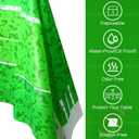 Football Field Tablecloth, 54"x108" Plastic Football Tablecloth Disposable Touchdown Table Cover for Tailgate Football Birthday Party Sport Theme Party Decoration (6 Pieces)