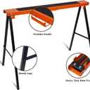 Forup Portable Folding Sawhorse, Heavy Duty Twin Pack, 275 lb Weight Capacity Each 2 Pack (Orange)