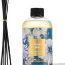 Cocorrna Reed Diffuser Refill Ocean Mist 17oz (500ml) with 8 Sticks - Premium Long-Lasting Scented Oil, Home Fragrance for Bedroom, Bathroom Home Decor