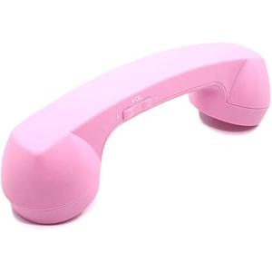 Retro Phone Handset with Wireless Bluetooth and USB Handsets for Cell Phones RadiationProof Comfortable Call (Pink)