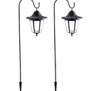 Maggift Solar Lanterns, Outdoor Hanging Lights, Solar-Powered, 2-Pack, Cool White