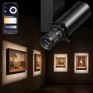 Glendan LED Picture Light: Adjustable Aperture with Zoomable Projection 27006500K High CRI Flicker-Free Smart Control Perfect Art Light for Artwork in Museums and Galleries