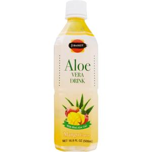 Hapi Aloe Vera Drink, Mango, 16.9 Ounce (Pack of 20) BB Date: 5/3/2027